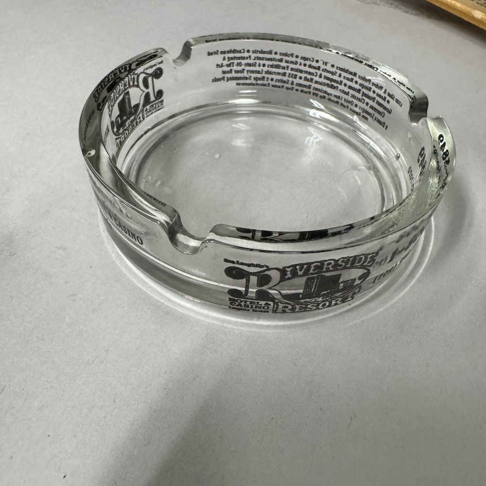 Don Laughlins Riverside Resort Hotel Casino Laughlin Nevada Clear Glass Ashtray